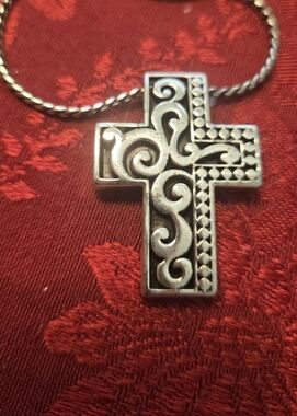 Brighton Silver Cross Necklace